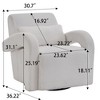 LOVMOR Cozy Teddy Fabric Armchair - Modern Sturdy Lounge Chair with Curved Arms and Thick Cushioning for Plush Comfort - 2 of 4