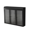 DOMETOUR 3 Door Arched Wall Mounted Glass Cabinet for Kitchen, Living Room and Bathroom - 4 of 4