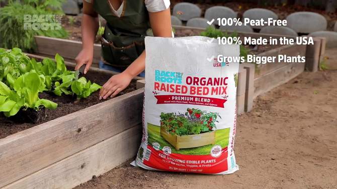 Back to the Roots 25.7qt Organic Raised Bed Mix Premium Blend For Growing Edible Plants, 2 of 15, play video