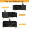 Double Room Large Cat Cabinet, Litter Box Furniture Hidden with Scratch Pad - 3 of 4