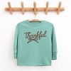 Thankful Coquette Distressed - Toddler Long Sleeve Graphic Tee and Youth Long Sleeve Graphic T-Shirt - 2 of 3