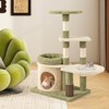 Costway Cute Cat Tree Multi-Level Aesthetic Kitten Tower w/ Condo Indoor Cat Climbing Furniture Activity Center - 3 of 4