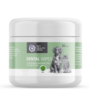 Pet Health Pros; Dental Wipes for Dogs & Cats; Fresh Breath, Plaque Removal, Tartar Control; Pack of 50, Mint Scented - 1 of 4