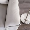 HOMES: Inside + Out Bisous 85.8" Sofa Leatherette with Manual Side Lever Recliner and Flared Padded Arms Taupe - image 2 of 4