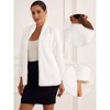 Allegra K Women's Faux Fur Long Sleeve Open Front Fluffy Jacket with Pockets - 2 of 4