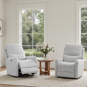 Swivel Power Recliner Arm Chair with 360° Swivel & Built-In Power Recline - 1 of 4