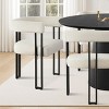 7 Piece Dining Set for 7,Extendable Wood Dining Table with 6 Upholstered Velvet Dining Chairs with Arm for Dining Room,Kitchen-Maison Boucle - 4 of 4