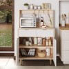 CuisinSmart Fluted Sideboard Buffet Cabinet with Storage, Coffee Bar Cabinet, Adjustable Shelves, Farmhouse Console Buffet Table with 2 Drawers - 3 of 4