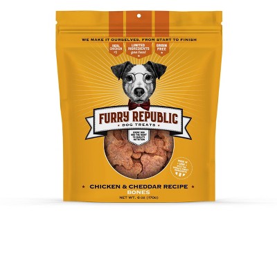 Furry Republic Bones Chicken and Cheddar Recipe Chewy Dog Treats - 6oz Bag