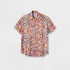 Pride Adult PH by The PHLUID Project Rainbow Short Sleeve Woven Button-Down Shirt - Mosaic Design - 3 of 4