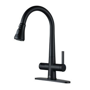 CASAINC Kitchen Faucet with Pull Down Sprayer Efficient Cleaning for with Deck Plate - 1 of 4