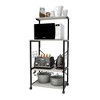 Bestier 4 Tier Kitchen Baker'S Rack Storage Shelf Microwave Stand Cart On Wheels - 4 of 4