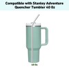 MaseiKar Stainless Steel Straws, Reusable Metal Straws for 30oz 40oz Tumblers Cups Mugs Cold Beverage, Free Cleaning Brush Included - 2 of 4
