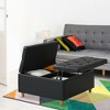 Modern Square Storage Ottoman, Tufted Upholstered Coffee Table with Lift Top, Storage Bench for Living Room, Foot Rest for Bedroom, Entryway, Black - 4 of 4