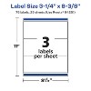 Avery Glossy White Rectangle Labels with Sure Feed, 3-1/4" x 8-3/8" - 4 of 4