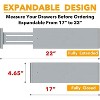 Set of 6 Bamboo Drawer Dividers , 4.65” High, Expandable Organizers for Clothing,Adjustable (17-22" Sizes) - SpaceAid® - 3 of 4