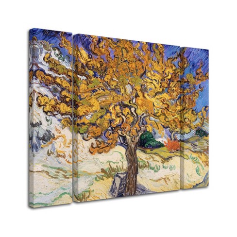 Trademark Fine Art -vincent Van Gogh 'Mulberry Tree 1889' Multi Panel Art Set Large