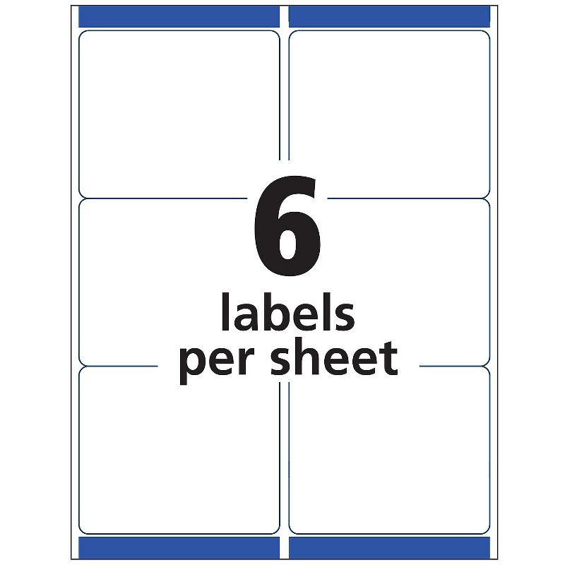 Avery Clear Easy Peel Mailing Labels Laser 3 1/3 x 4 60/Pack 15664, 5 of 9