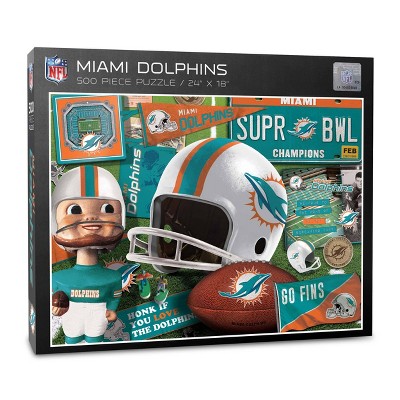 NFL Miami Dolphins 500pc Retro Series Puzzle