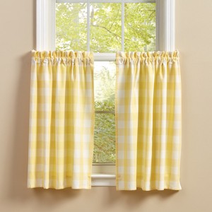 Park Designs Buffalo Check Yellow Tiers 72" x 36" - 1 of 3