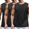 COOFANDY Mens 2 Pack Workout Tank Top UPF 50+ Quick Dry Sleeveless Swim Shirt Gym Muscle Athletic Summer Beach T Shirts - 3 of 4