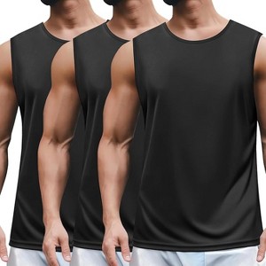 COOFANDY Mens 2 Pack Workout Tank Top UPF 50+ Quick Dry Sleeveless Swim Shirt Gym Muscle Athletic Summer Beach T Shirts - 1 of 4