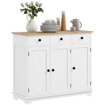NicBex Industrial Sideboard Buffet Cabinet with 3 Drawers and 2 Doors for Kitchen,Living Room