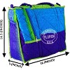 LA LEELA Women's Summer Water Resistant Pool Tote Bag with Matching Beachwear Holiday Sarong Wrap One Size Camouflage Blue - 3 of 4