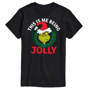 Men's - Dr. Seuss - The Grinch This Is Me Being Jolly Short Sleeve Graphic T-Shirt - 1 of 4