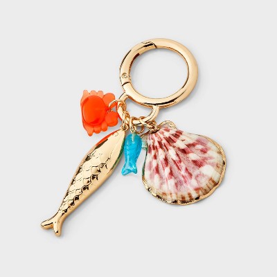 Mixed Cluster Shell & Fish Handbag Charm - A New Day™