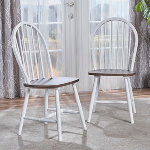 GDFStudio Rivera Farmhouse Wood Spindle Back Dining Chairs (Set of 2) - 1 of 4