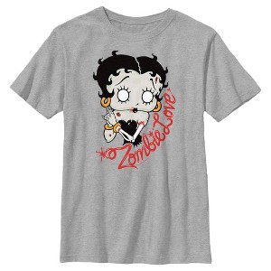 Boy's Betty Boop Valentine's Day Zombie Love T-Shirt - 1 of 4