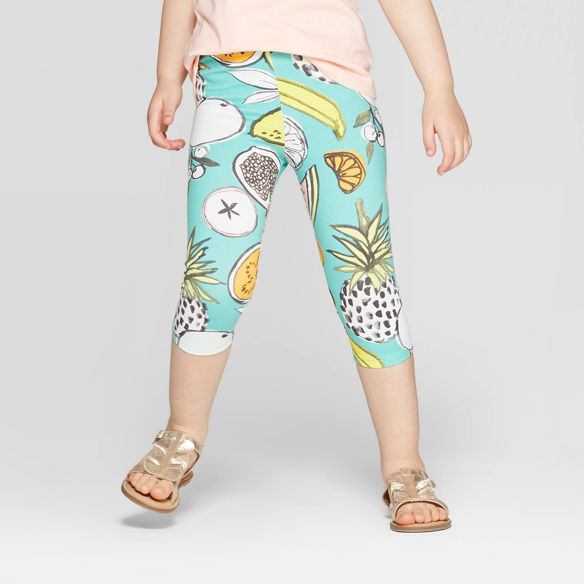 Capri green pineapple leggings