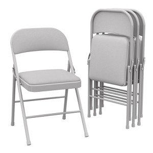 Whizmax  4 Pack Folding Chairs with Padded Cushion and Back, Metal Chairs with Comfortable Cushion for Home and Office, for Indoor and Outdoor Events - 1 of 4