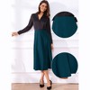 INSPIRE CHIC Women's Satin High Waist A-Line Elasticized Waistband Flared Dressy Casual Midi Skirts - 2 of 4