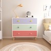 NicBex Modern 3-Drawer Dressers with Colorful Design,Wooden Dresser Baby Nightstand,Chest of Drawers for Bedroom,Kids Room - 2 of 4