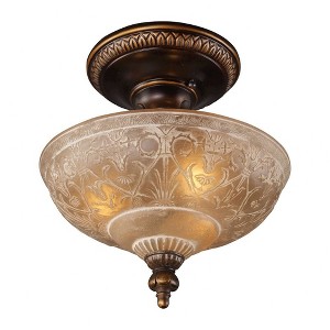 Elk Home Ashfield Spur 3 - Light Semi-Flush Mount in  Golden Bronze - 1 of 3