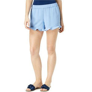 maison Jules Womens Ruffle-Trim Casual Mini Shorts - 1 of 1