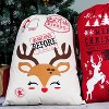Joyfy 3 Packs Large Christmas Santa Sack, 26" Drawstring Canvas Gift Bags for Christmas Present Package Storage Hoilday Party Supplies - 3 of 4