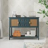 Rattan Cabinet, Natural Rattan Dresser for Bedroom, Sideboard Buffet Cabinet, Rattan Console Table Double Doors Double Drawers Chest - 4 of 4