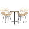 vidaXL 3 Piece Patio Dining Set Poly Rattan - 3 of 4