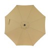 9' x 9' Cabo II Spring-Up Market Patio Umbrella Champagne - Island Umbrella: UV & Water-Resistant Outdoor Protection - 3 of 4