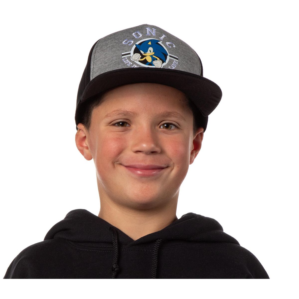 Sonic The Hedgehog Youth Snapback Hat Life in the Fast Lane Kids Adjustable Hat - thumbnail 3
