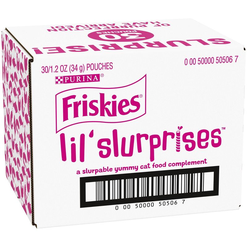 Friskies Lil Slurprises with Tuna, Chicken, Fish and Shrimp Wet Cat Food Complement Variety Pack - 1.2oz/30ct, 5 of 9