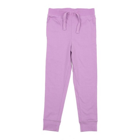 Leveret Kids Drawstring Pants Cotton Dark Purple 8 Year : Target