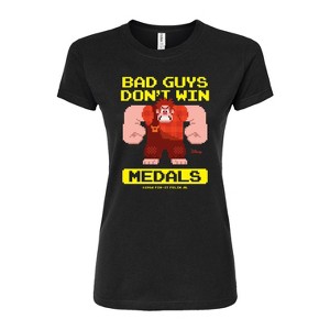 Women's - Disney - Bad Guys Don’t Win Medals Fitted Graphic T-Shirt - 1 of 2