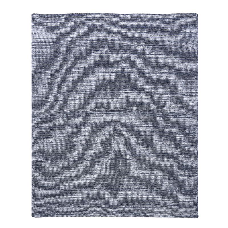 Lambs & Ivy Signature Blue/White 100% Cotton Marl Textured Knit Baby Blanket, 3 of 6