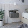 NicBex Floating Nightstand,End Table,Side Table with Drawer and Open Shelf for Bedroom,Living Room - 2 of 4