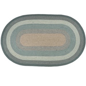 Earth Rugs Dark Green Oval Braided Rug – Durable Handcrafted Natural Fiber Floor Mat - 1 of 1