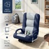 Best Choice Products 360-Degree Swivel Gaming Floor Chair w/ Armrest Handles, Foldable Adjustable Back - 3 of 4